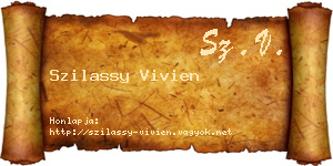 Szilassy Vivien névjegykártya